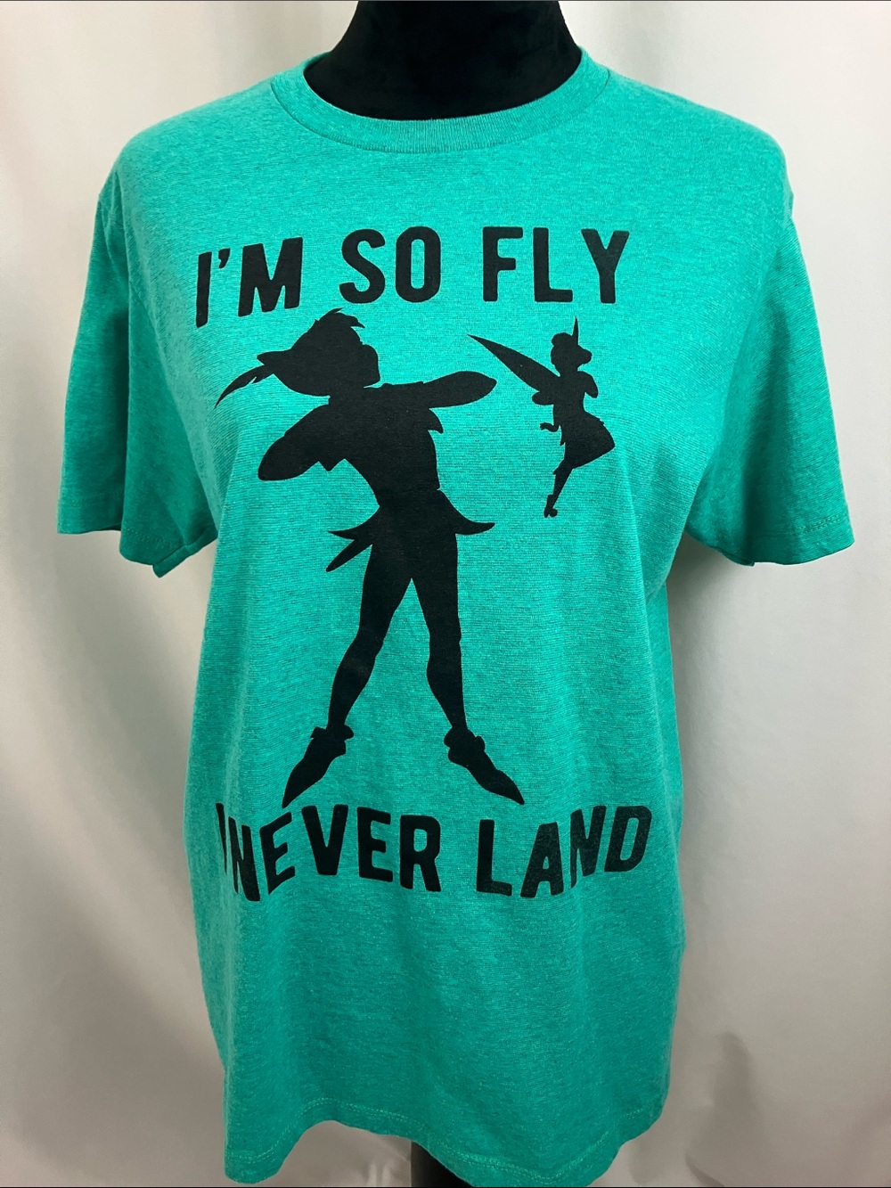 Disney Teal Peter Pan Graphic Tee Women’s Size Medium